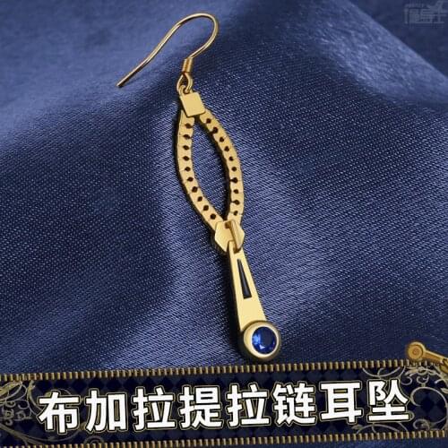 Anime JOJO JoJos Bizarre Adventure Golden Wind Bruno Bucciarati Eardrop Earring Ladybird Cosplay Costume Props Xmas Gift