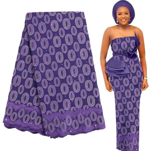 Bestway Swiss Quality Voile Lace Fabric Polished Cotton Lace Embroidery Fabric African Nigerian Party Dress Lace Material Asoebi