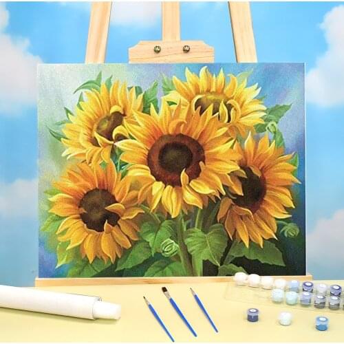 Flower Painting By Numbers Set Acrylic Paints 50*70 Paiting By Numbers Paintings For Kids Art