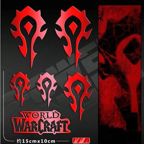 3D DIY Metal Phone Laptop Sticker Hot Game WOW Alliance Horde Stickers For Car Wall Waterproof Decal Toy Sticker