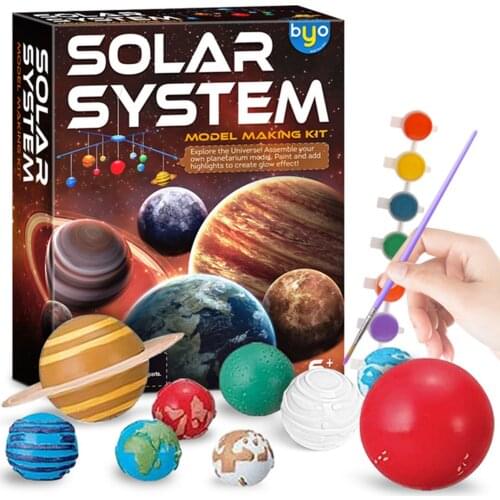 DIY Painting & Making Kit Solar System Science Astronomy Learning With Balls And Brush Educational Gift for Kids Girls & Boys