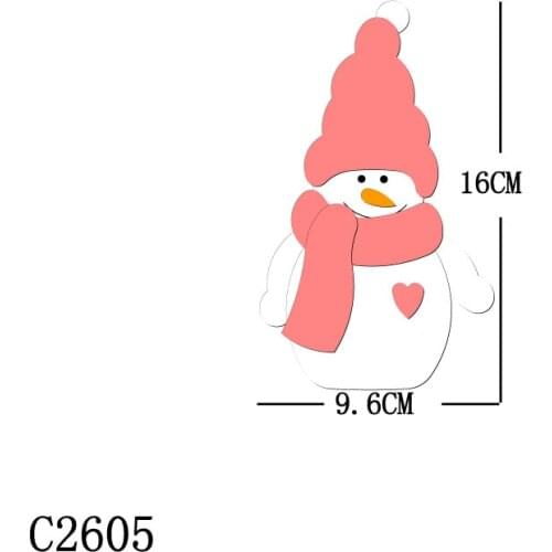 New Christmas snowman Wooden Die Scrapbooking C2605 Cutting Dies Multiple Sizes
