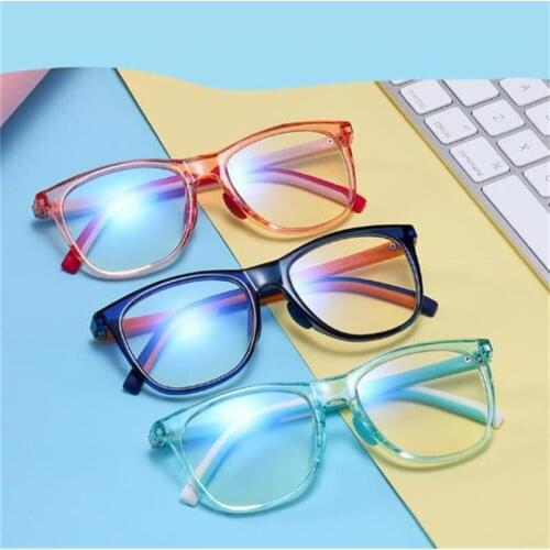 Blue light Glasses Kids Square Optical Frame Ultralight Children Boy Girls Computer Transparent Blocking Anti Reflective Glasses
