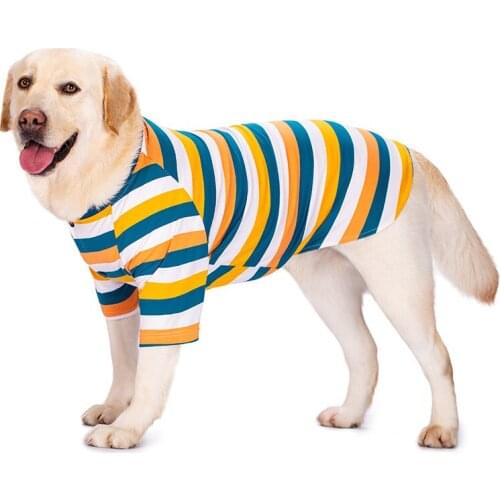 Large Dog Clothes Summer Big Dog Clothing T-shirt Corgi Samoyed Labrador Husky Golden Retriever Costume Pet Shirt Pajamas Outfit