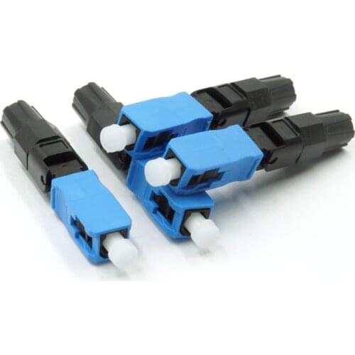 100PCS/set fiber optic SC UPC quick connector FTTH single-mode SC Fiber Optic Fast Connector SC Connector Splice