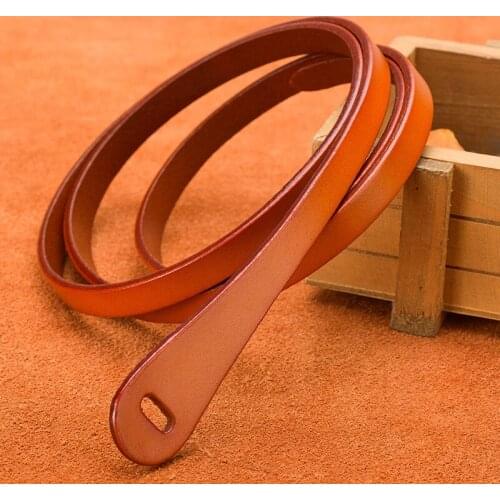 Elifashion Cowskin Leather Belt Jeans Knotted for Dress Fashion Women Belt no buckle Joker knot Belt genuine leather Belt