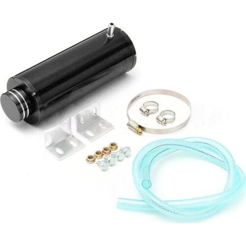 1set Black 800ml Unbiversal Overflow Catch Tank Radiator Coolant Cooling Aluminum Alloy Catch Tank Overflow Reservoir