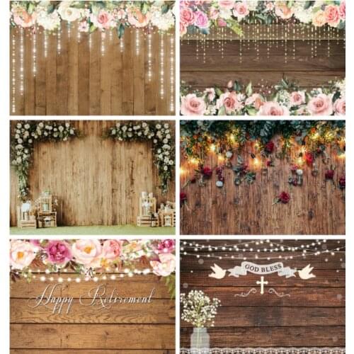 Wedding Backdrop Flowers Wooden Bridals Shower Photogaphy Background Valentine Love Wedding Party Decor Studio Photo Photocalls