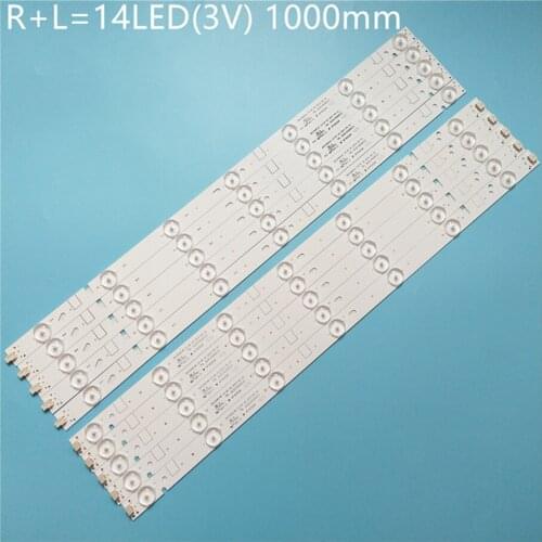 100% New 10pcs/Kit LED strips for RCA 50 TV RLDED5078A F PROSCAN 50 TV PLDED5068A B 303CX500031 303CX500032