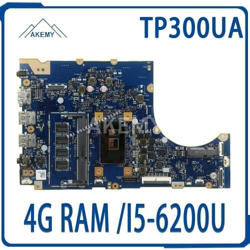 TP300UA Laptop motherboard For Asus TP300UA Q302U Q302UA TP300 Test original mainboard 4G RAM /I5-6200U CPU 90NB09Z0-R00020