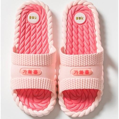 Women Slippers Household Bathroom slippers Indoor Sandals lovely Female Massage Slippers Deodorant peep toe slides