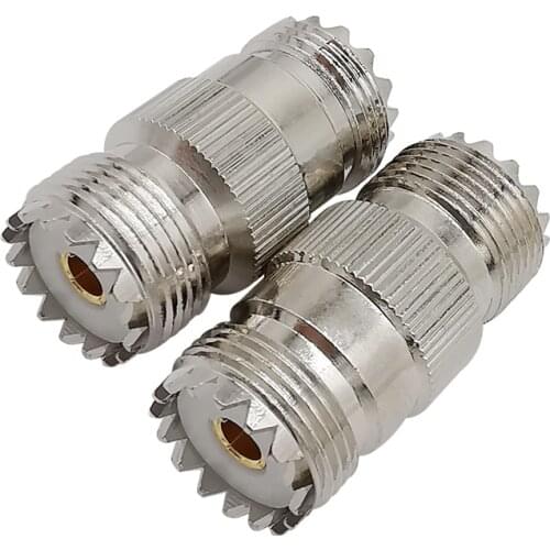 1Pcs UHF Connector UHF Female Jack SO239 to UHF Female Jack SO239 Low Loss Connector RF Antenna Adapter for CB Radio Antenna