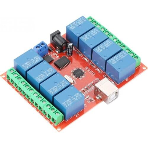 12V 8-channel Computer USB Controller Switch Relay Module PC Smart Controller