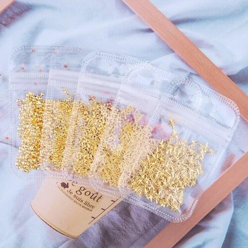 3D Stud /Rivet 200pcs/bag New Japanese 3D Nail Art Alloy Stud Rivet JS08-31 Hollow Circle *Square *Triangle Nail Accessories, 01