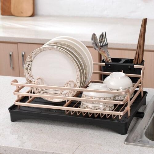 Aluminum Dish Storage Drain Rack Put The Dish Rack Kitchen Empty Rack Plate Dish Rack Tableware Storage Rack Drain