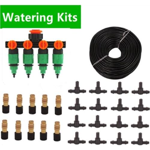 20/25/30m Automatic Micro Drip Irrigation System Garden Irrigation Spray Self Watering Kits With Adjustable Dripper Bf01