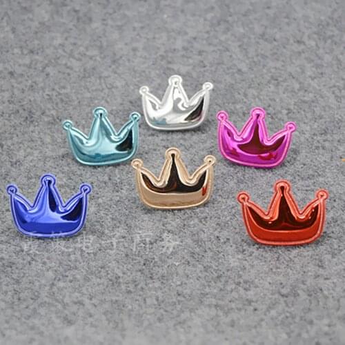 Sew on 4.3*3.2cm 40pcs/lot shiny pu crown Padded Patches Appliques For Clothes Sewing Supplies Decoration free shipping