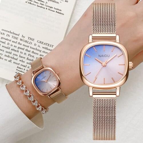 Fashion 2pcs Set Watch For Women Rose Gold Rhinestone Bracelet Watch Casual Ladies Quartz Wristwatches Female Clock Reloj Mujer