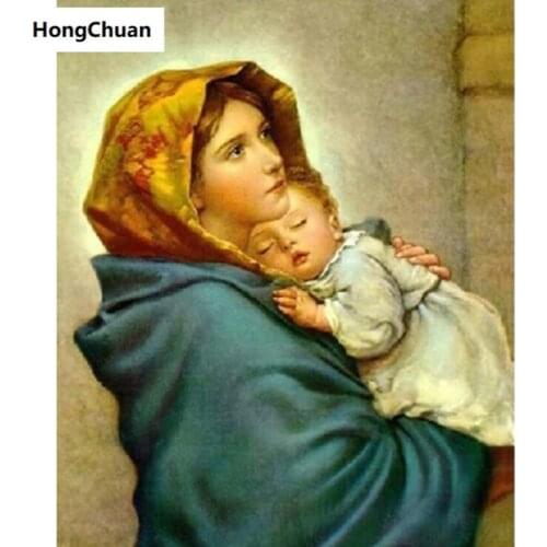 Mother figure diamond painting cross stitch needlework home decoration mural 5D DIY square/round mosaic diamond embroidery gift