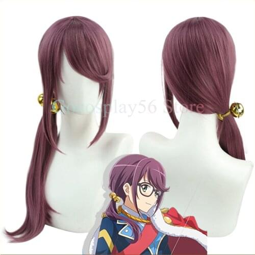 Hoshimi Junna Wig Bells Revue Starlight Cosplay Pink 60cm Long Straight Pontail Heat Resistant Hair Role Play