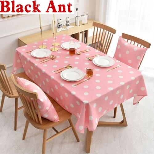 Korean Pink Dots Printed Tablecloth For Birthday Party Kitchen Cafe Linen Rectangle Table Cover Pillowcase Home Decor ZB-JD010#4