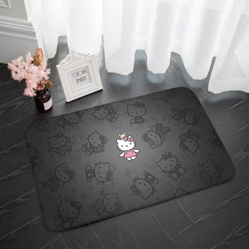 Kawaii Cat Kitchen Mat Modern Hallway Bath Mats Anti-slip Living Room Floor Rug Corridor Washable Rectangular Bathroom Carpet