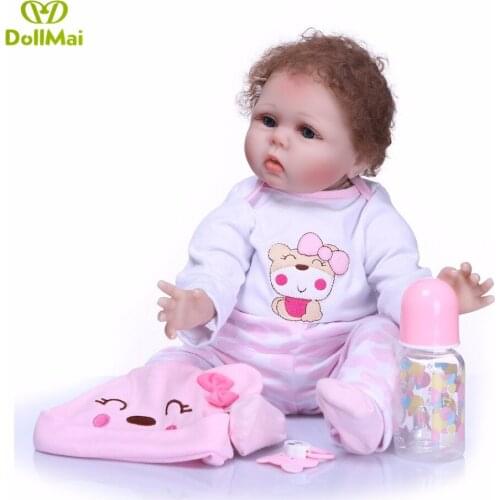 Bebe Boneca Reborn 57cm full Silicone Vinyl body baby Dolls Reborn real baby fashion Doll Newborn kids gift toys