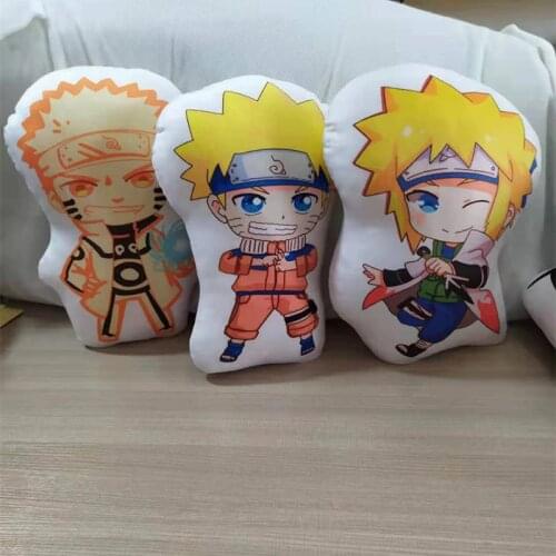Anime Naruto Stuffed Pillow Plush Doll Minato Kakashi Uchiha Itachi Soft Sofa Decor Cushion Cotton Gift Toys For Children Adult