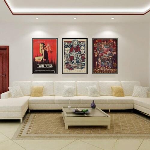 Horror Film Twin Peaks Vintage Retro Kraft Poster Decorative DIY Wall Stickers Home Bar Art Posters Decoration Gift buy 3 get 4