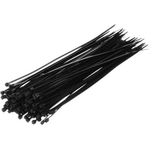 Nylon Cable Tie 3x200mm Self-Locking Nylon Fasten Zip Cables Tie Fixing Ring Black Organiser Fasten Cable Wire Cables Zip Ties