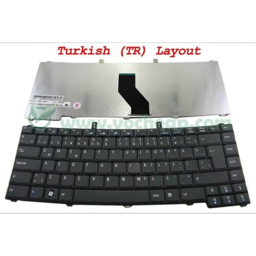 New Laptop keyboard for Acer Travelmate 4520 5220 5710 7220 7520, Extenna 4220 5120 5520 7120 Black Turkish TR - NSK-AGL0T