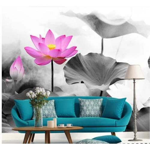 Wallpapers for living room Lotus Chinese wallpaper for walls 3d window mural wallpaper Home Decoration