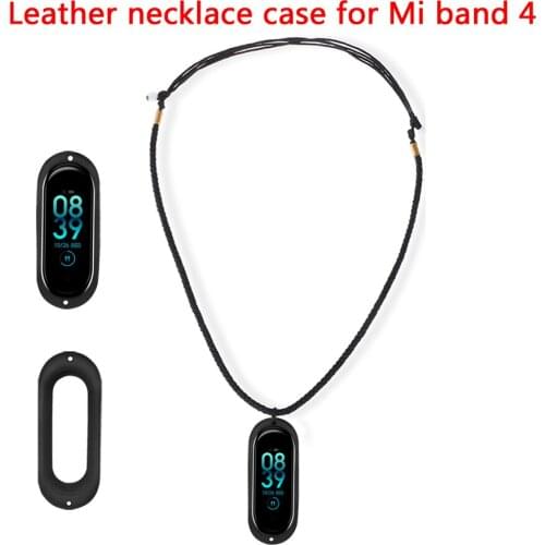 Applicable for Mi Band 4 Bracelet DIY Silicone Knitted Necklace with Rubber Pendant Holder Case for xiaomi Mi Band 4 Accessory