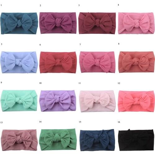 Baby Bow Headband Girls Cute Soft Hairbands Fashion Candy Color Turban Sweet Large Bowknot Head Wrap Boy Lovely Hair Accessories