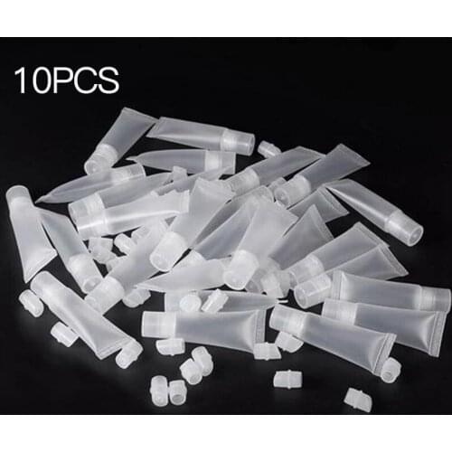 10PCS/lot 8/10/15ml DIY Empty Lipstick Tube Translucent Lip Balm Soft Tube Makeup Squeeze Clear Lip Gloss Container Dropship