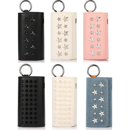 Star Style Flip Double Book Cover for Iqos 3.0 Duo Case Pouch Bag Holder Cover with Ring Leather Case for Iqos 3.0 Accessories
