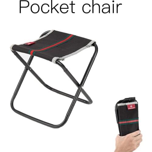 Outdoor Fishing Camping Equipment Leisure Stool Folding Chair Portable Mini Pocket Camp Outdoor Compact Beach Seat
