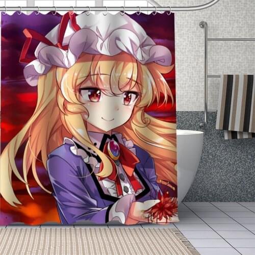 New Custom Japanese Anime Renko Usami Curtains Polyester Bathroom Waterproof Shower Curtain With Plastic Hooks More Size