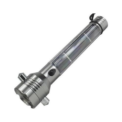 Solar Flashlight Charging Safety Hammer Flashlight Multi-function