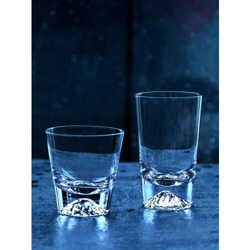 Glass Trend Fuji Mountain Cup Clear Crystal Cup Household Tea Glass Whiskey Wine Glass