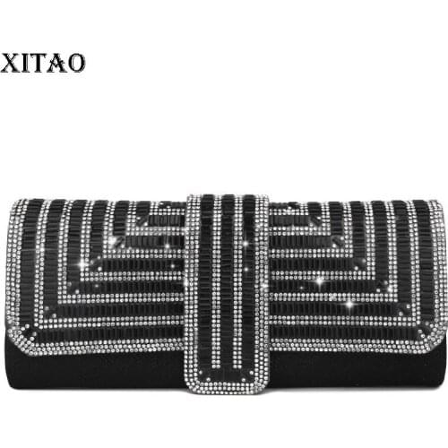 XITAO Sequins Patchwork Shoulder Bags Women Tide New Square Style Day Clutches Elegant Evening Party 2021 Persoanlity WMD2682