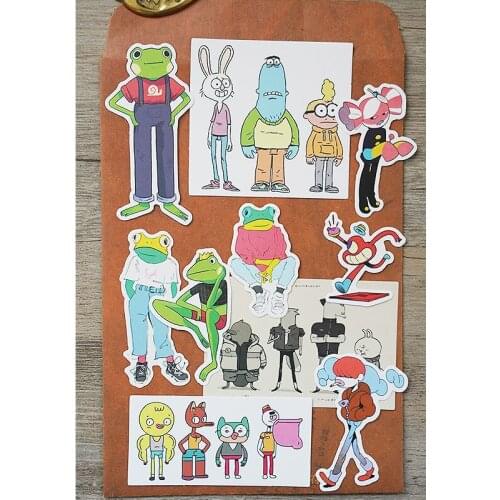 10pcs Funny frog Stickers Crafts Scrapbooking stickers book Student label Decorative sticker DIY Stationery