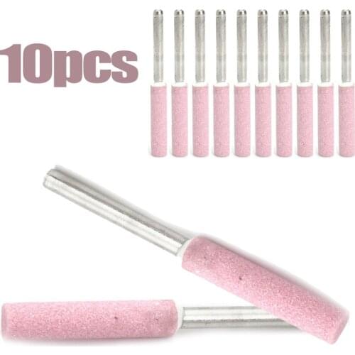 10pcs/set Chain Saw Sharpening Grinding Stone Bits Tool 4.8mm Parts Replacement Tools Accessories точилка для ножей