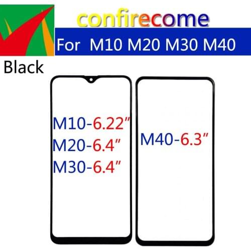10Pcs\lot For Samsung Galaxy M10 M20 M30 M40 M105 M205 M305 M405 Touch Screen Front Glass Panel LCD Outer Display Lens