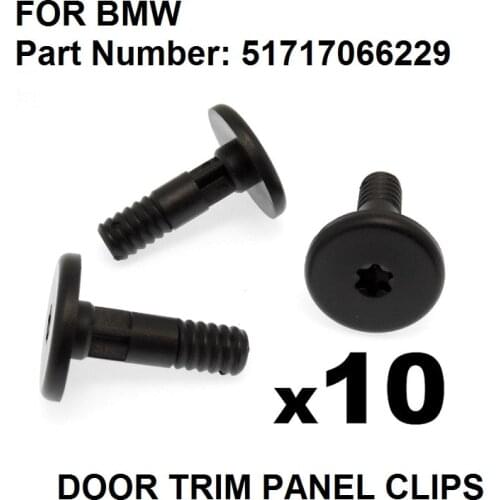 10x FOR BMW Side Skirt & Sill Moulding Trim Plastic Securing Bolt / Pin- Torx Head , oe#51717066229