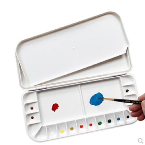18 grid watercolor paint box sealed moisturizing acrylic palette easy to clean art students supplies