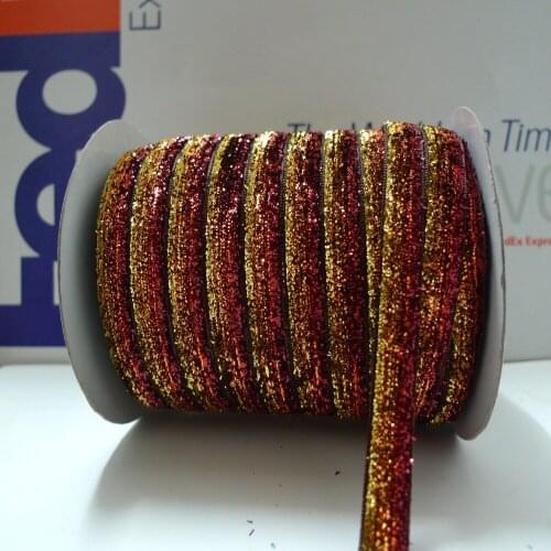 3/8'' 10mm #31 Light Brown Iridescent Metallic Glitter Ribbon