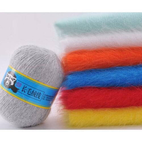 70g Long Mink Cashmere for Hand Knitting Threads for Sewing Crochet Soft Plush Yarn for Scarves Shawls Sweaters Hats