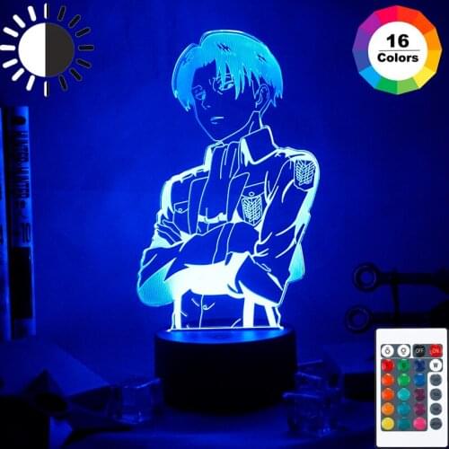 Anime 3d Lamp Acrylic Nightlight Kids Child boys Manga Gift Night Light Lamp Attack on Titan
