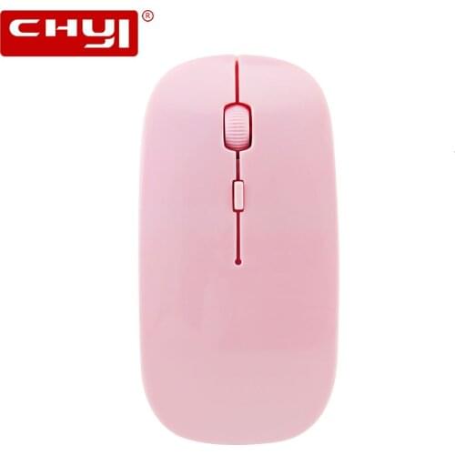 CHYI 2.4G Wireless Mouse USB Optical Computer Mice Ultra Thin Notebook Office Pink White Blue Black Mause For Macbook PC Laptop